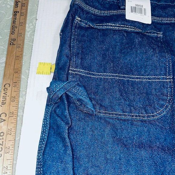 DICKIES LU200RNB 38x32 Carpenter Jeans Indigo 100% Cotton NEW with Tags - Picture 12 of 12